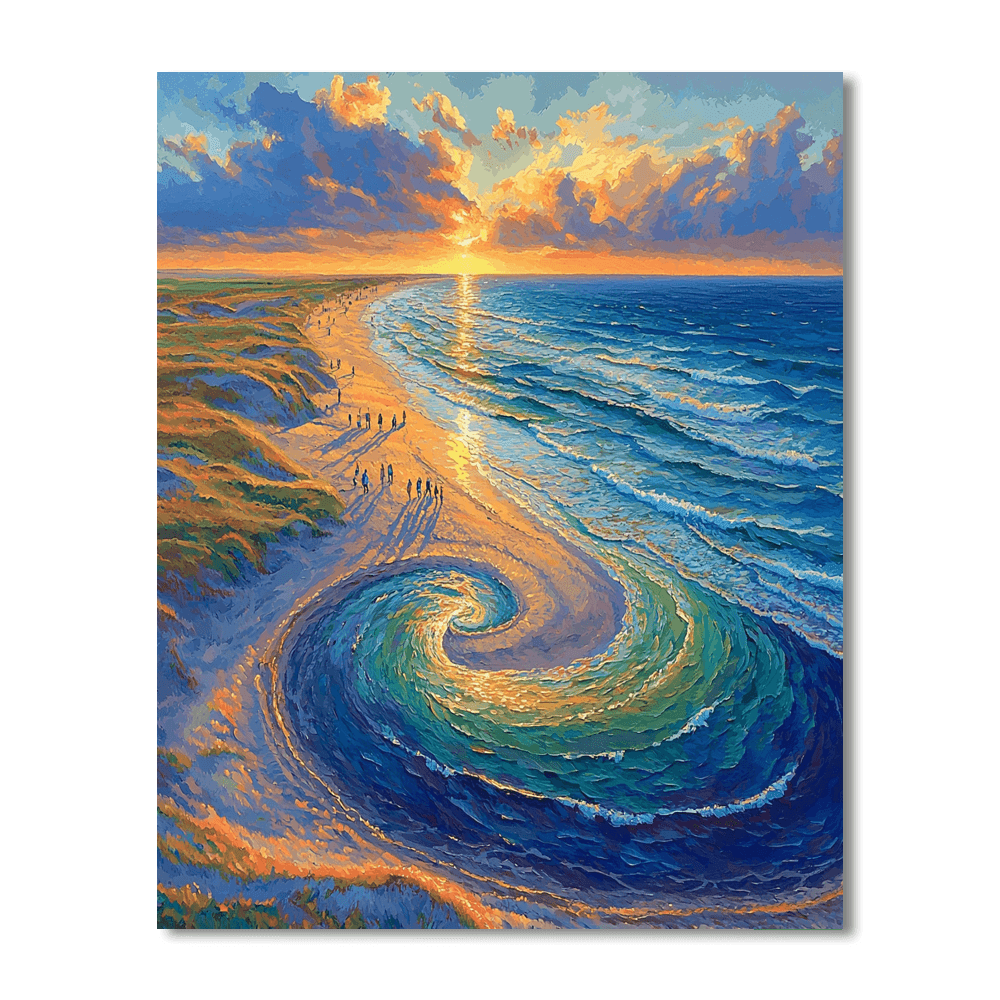 Skagen's Grenen Beach Paint By Numbers