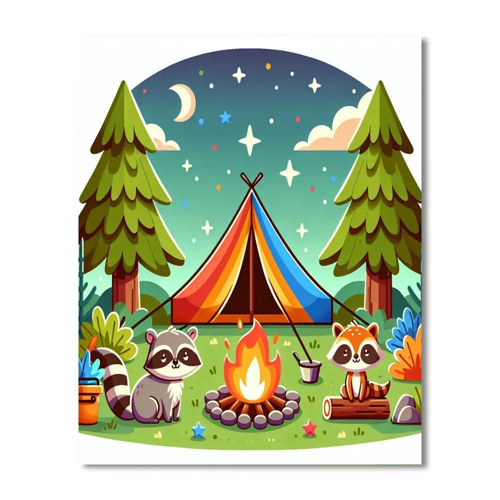 Camping Adventure Paint By Color