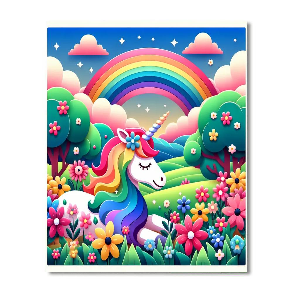 Magical Unicorn Haven Painting By Numbers Kit