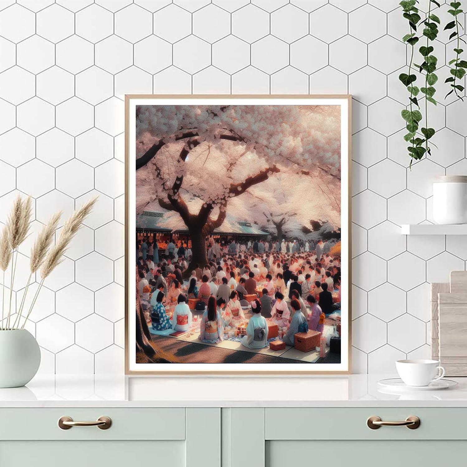 Hanami Cherry Blossom Festival - Tokyo, Japan Paint By Numbers