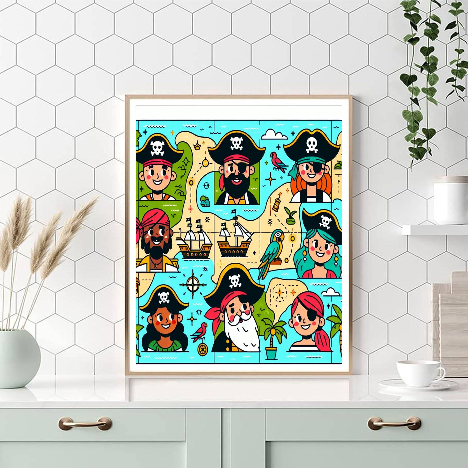 Playful Pirate Party Numbered Painting Kits