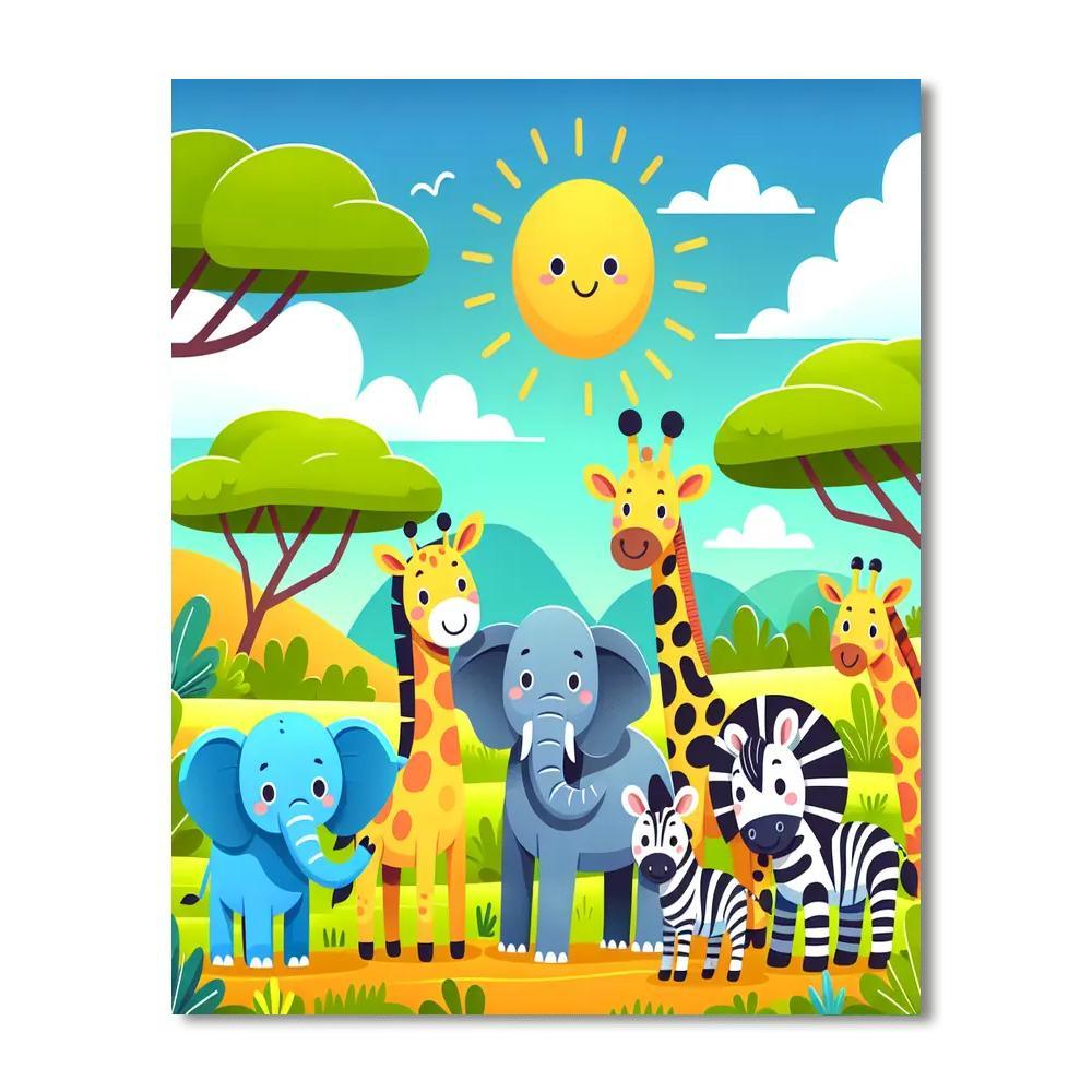 Wild Animal Kingdom Safari Paint By Numbers Kits