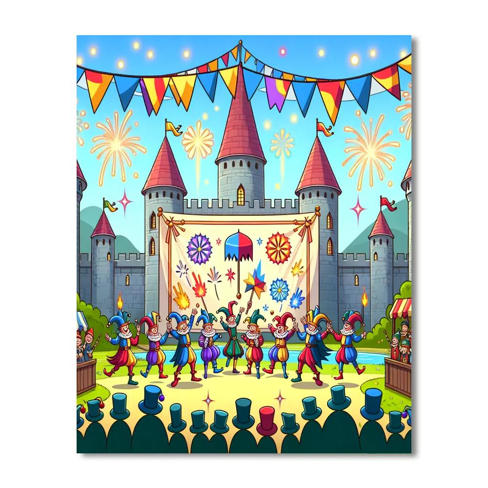 Colorful Castle Festival DIY Paint By Numbers