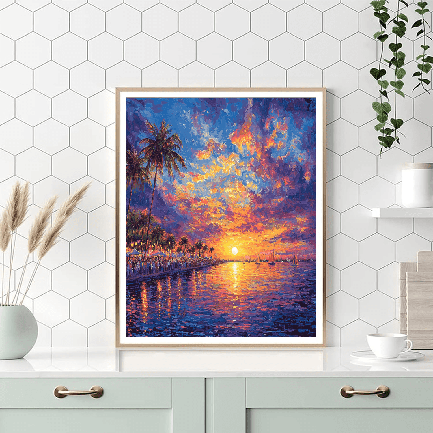 Key West Sunset Celebration Numbered Painting Kits