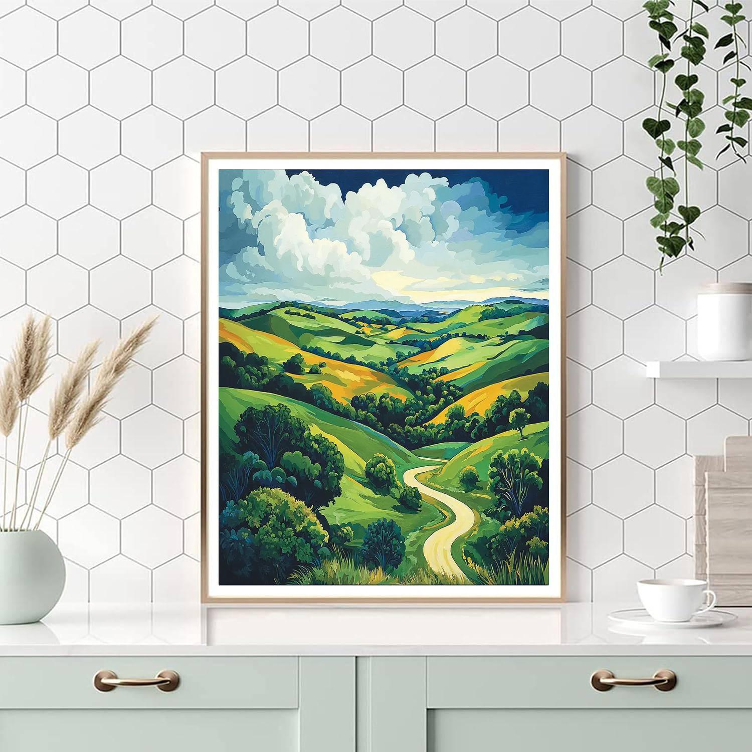 Georgia O'Keeffe Inspired O'Keeffe's Verdant Valleys  Numbered Painting Kits