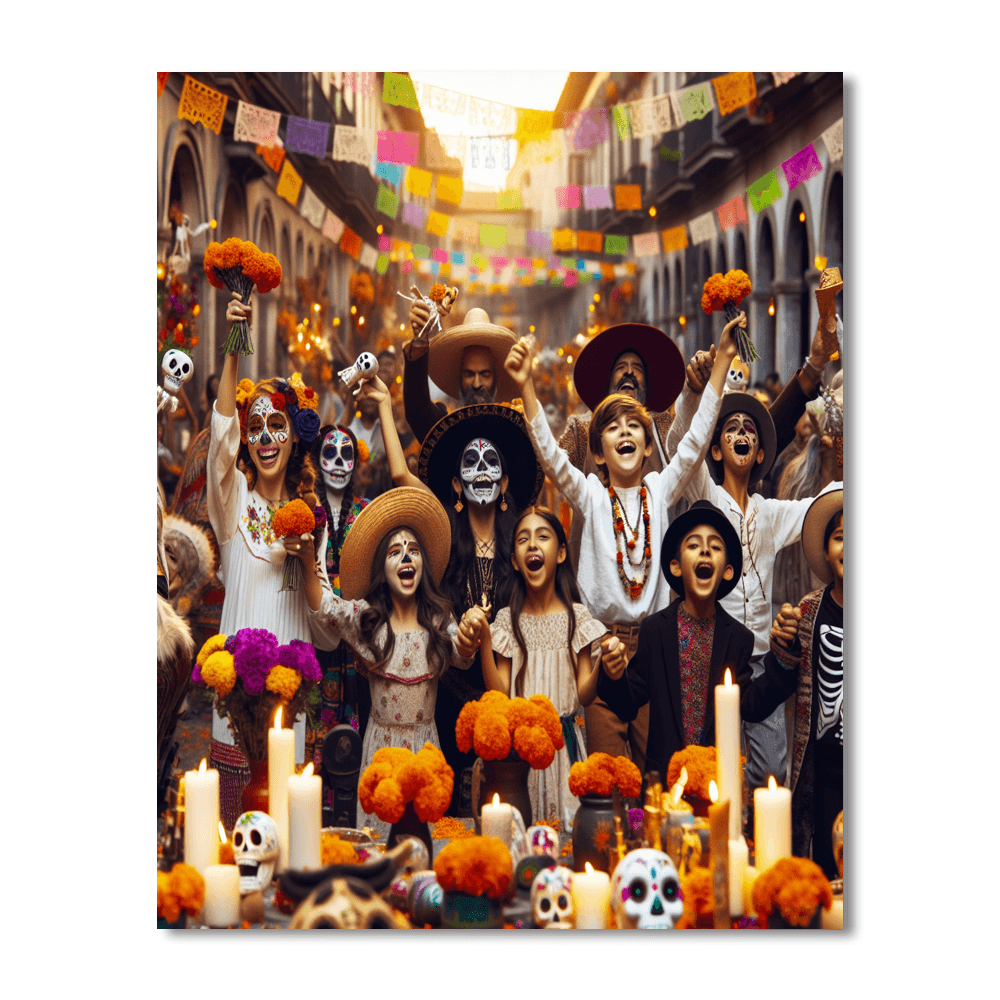 The Day Of The Dead Festival - Mexico Paint By Numbers Kits