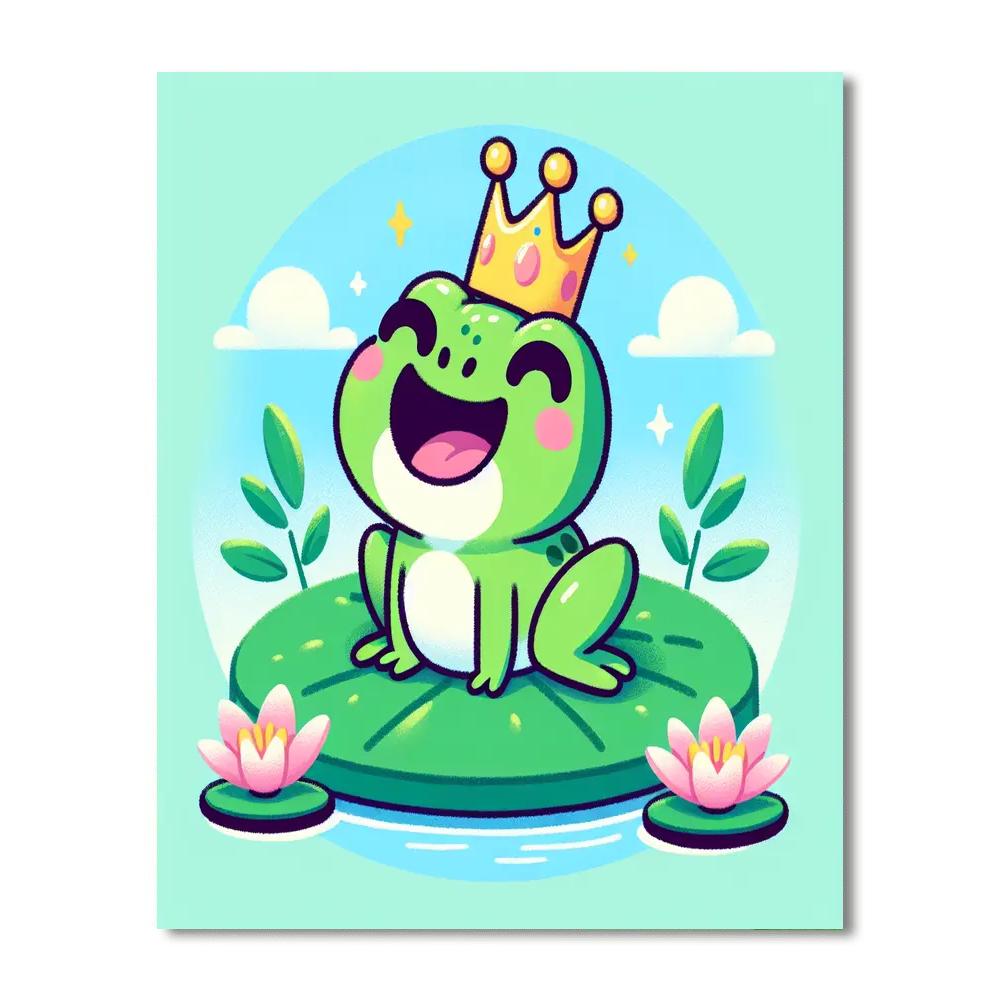 Adorable Frog Prince Paint By Numbers