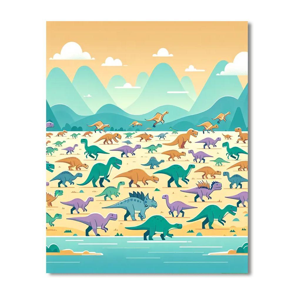 The Great Dinosaur Migration Paint By Color