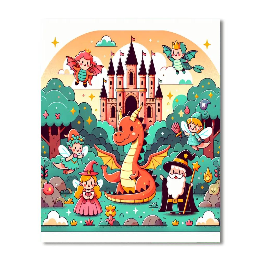 Magical Kingdom Creatures Painting Number Kit
