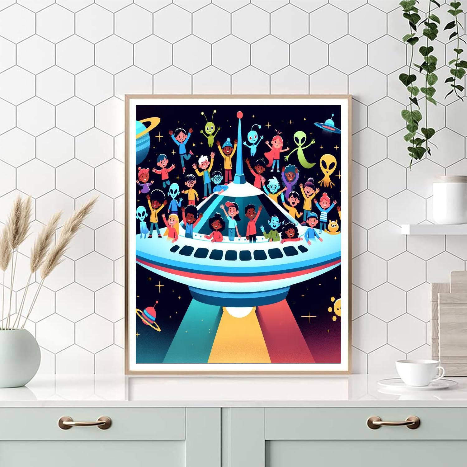 Galactic Star Cruiser Number Painting