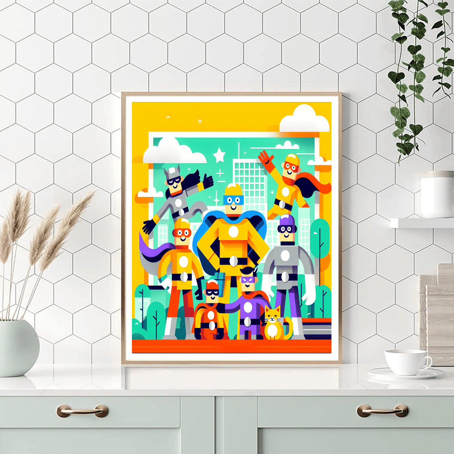 Silly Superhero Squad Paint By Color