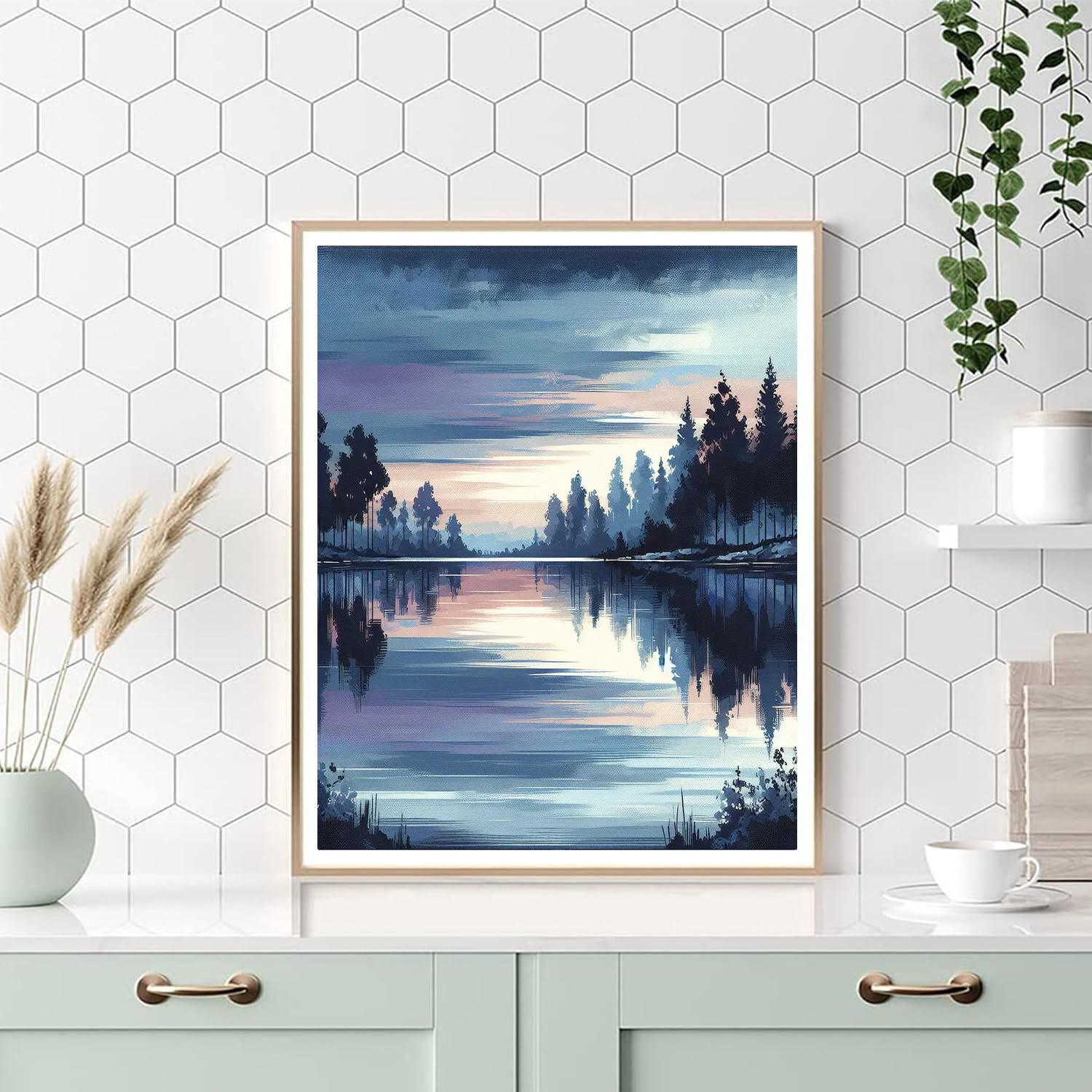 Calm Lakeside Evening Paint By Color