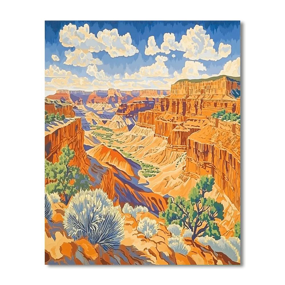 Georgia O'Keeffe Inspired Majestic Canyon Views  Paint By Numbers