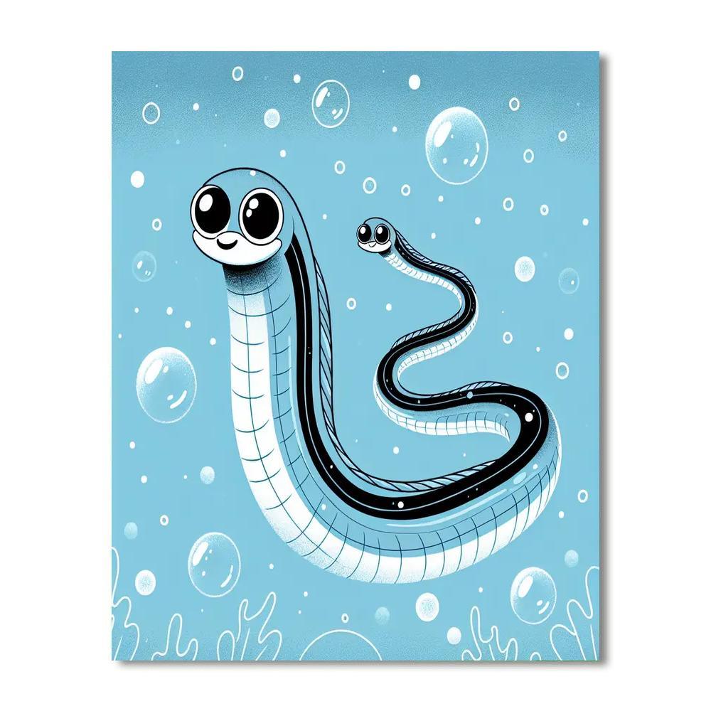 Elusive Eel Painting By Numbers Kit