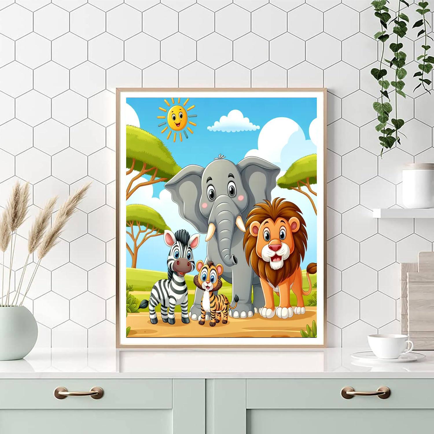 Safari Animal Puzzle Adventure Paint By Color