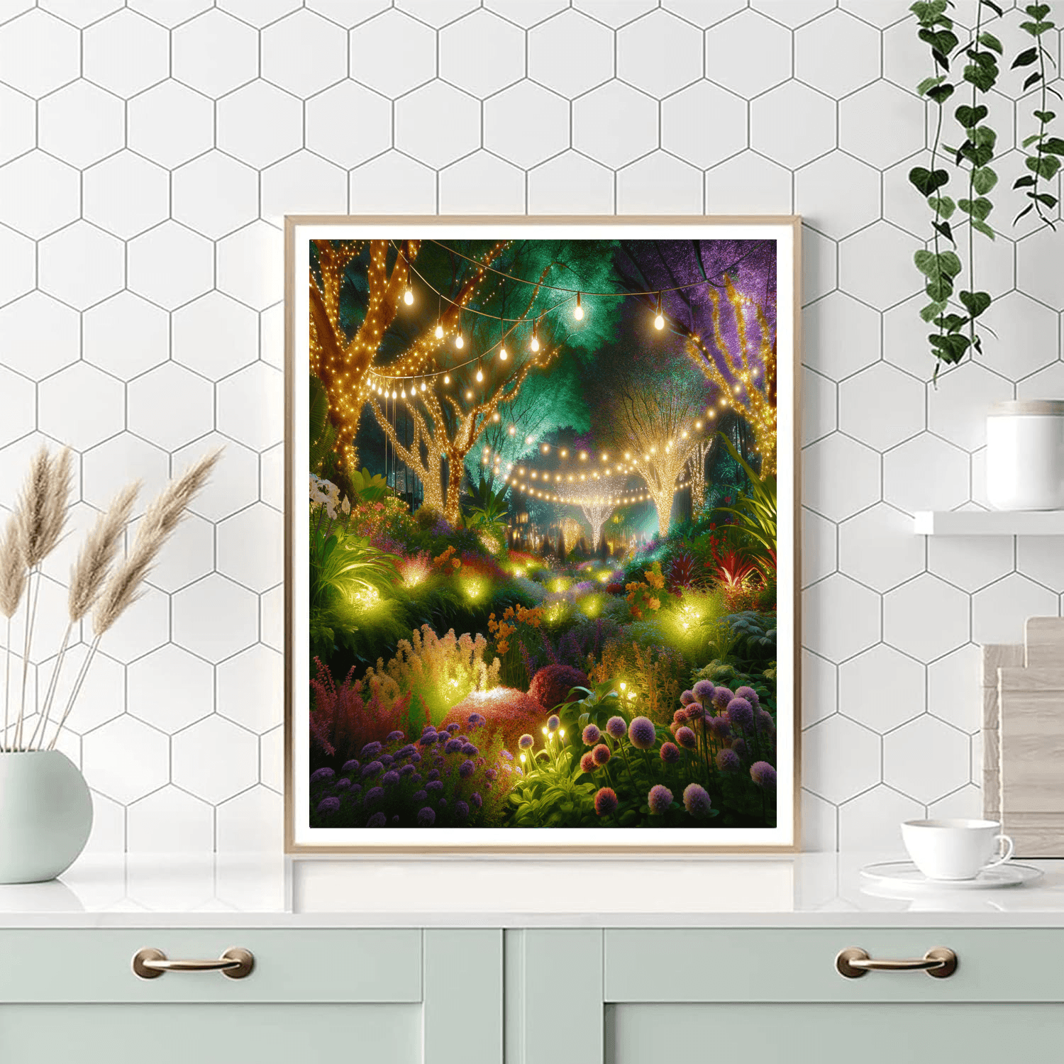 Fairy Lights Night Garden Painting Number Kit
