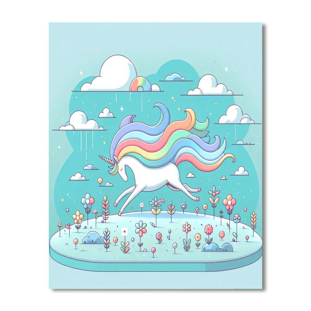 Galloping Unicorn Dreams Painting By Numbers Kit