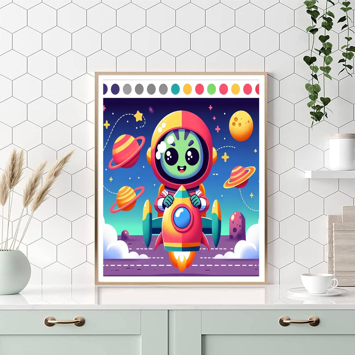 Space Race Challenge Paint By Color