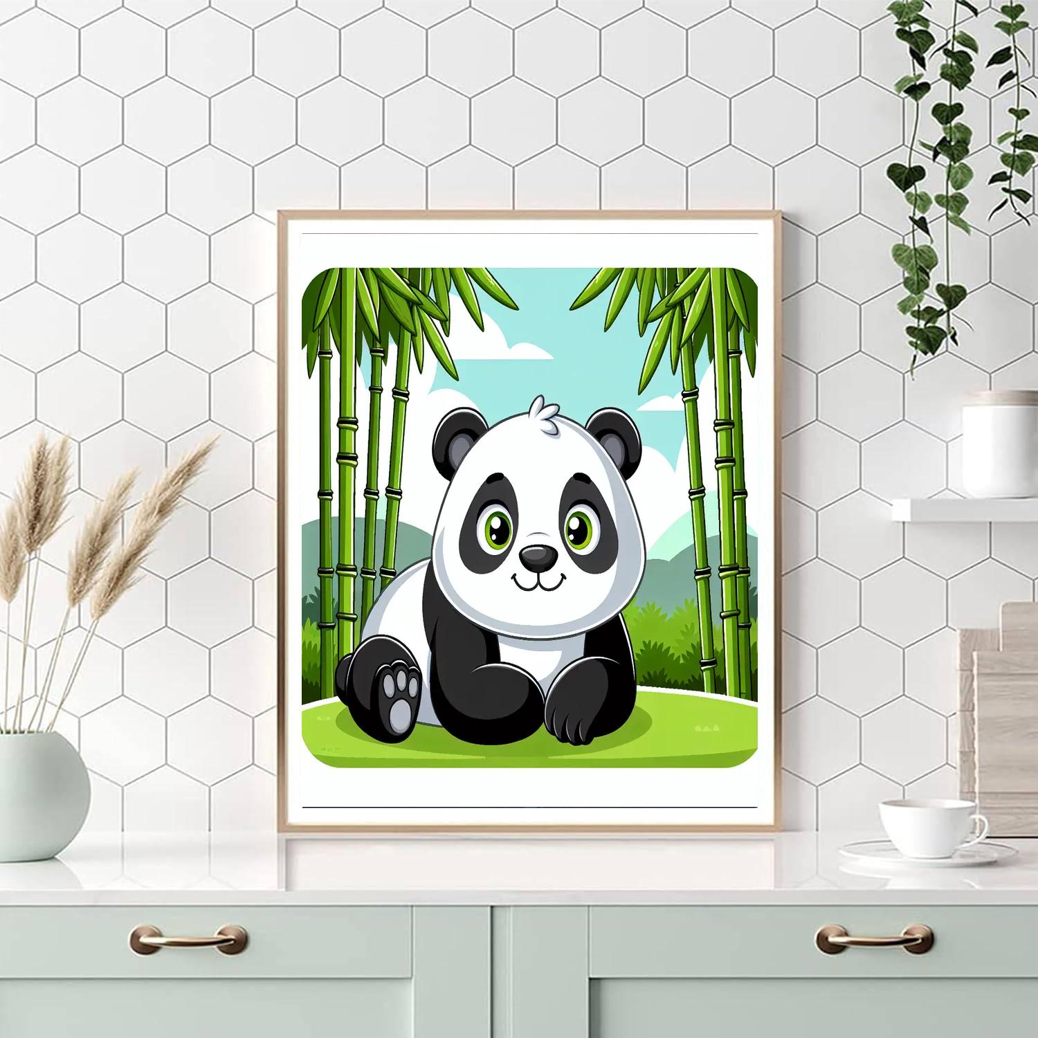 Peaceful Panda Paint By Numbers Art