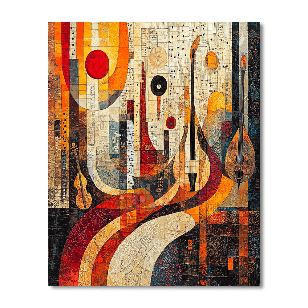 Paul Klee Inspired Elegant Symphony  Paint By Numbers Art