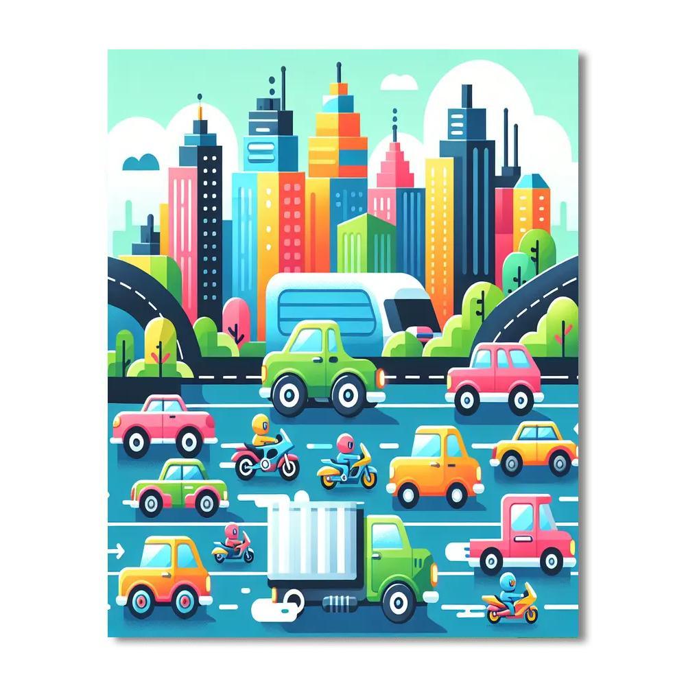 Artful Automobiles Paint By Numbers Art