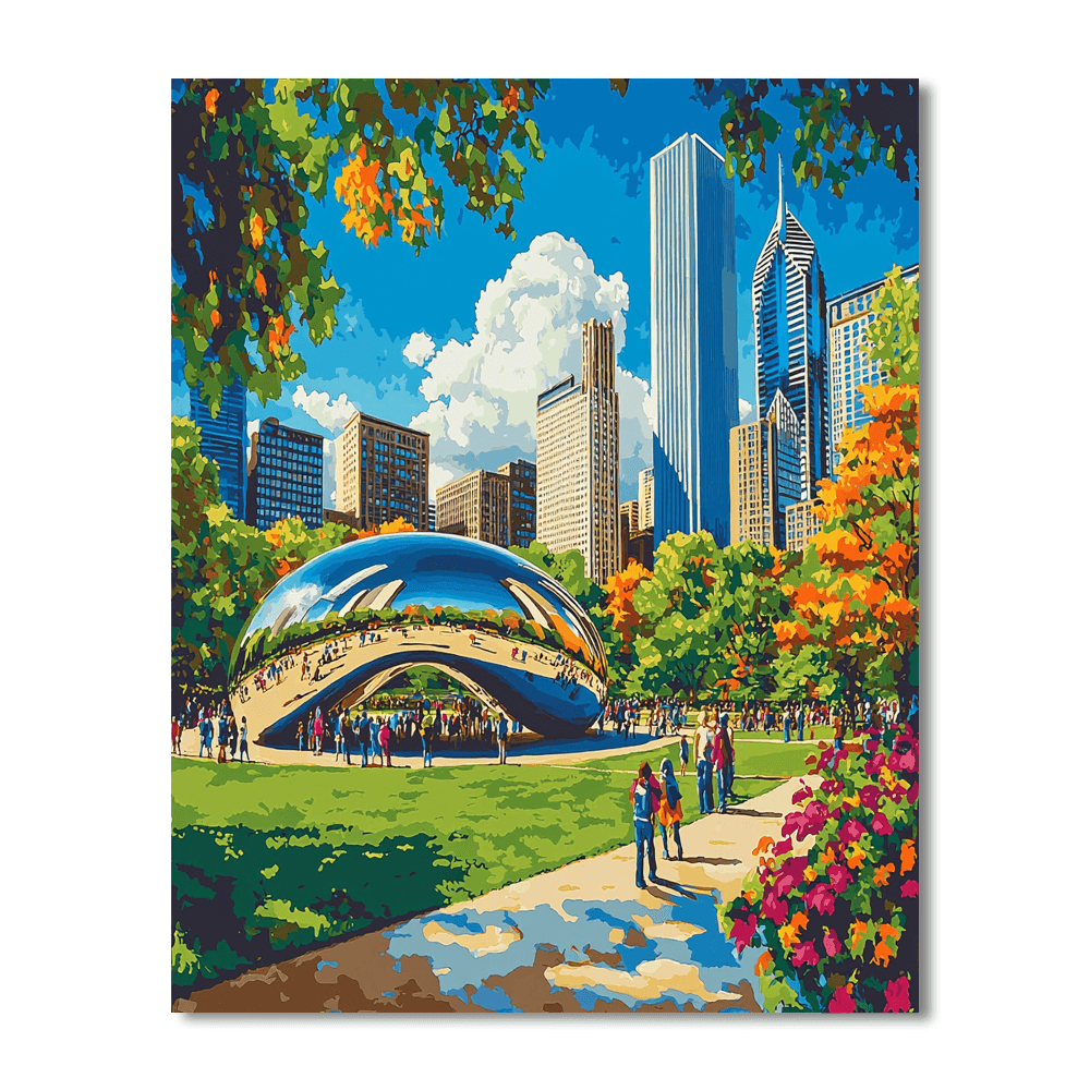 Millennium Park - Chicago, Usa Numbered Painting Kits