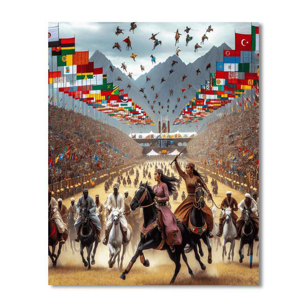 World Nomad Games - Kyrgyzstan Number Painting