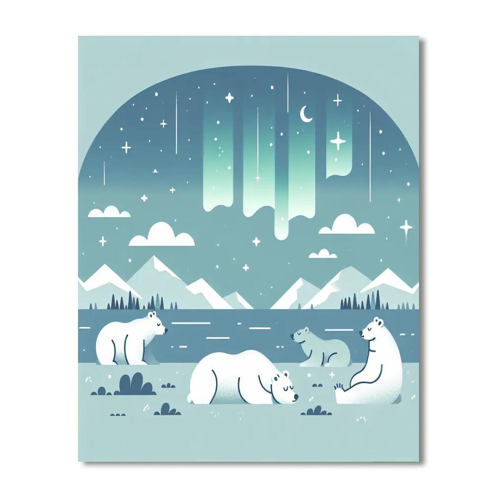 Aurora Bears Paint By Numbers Art