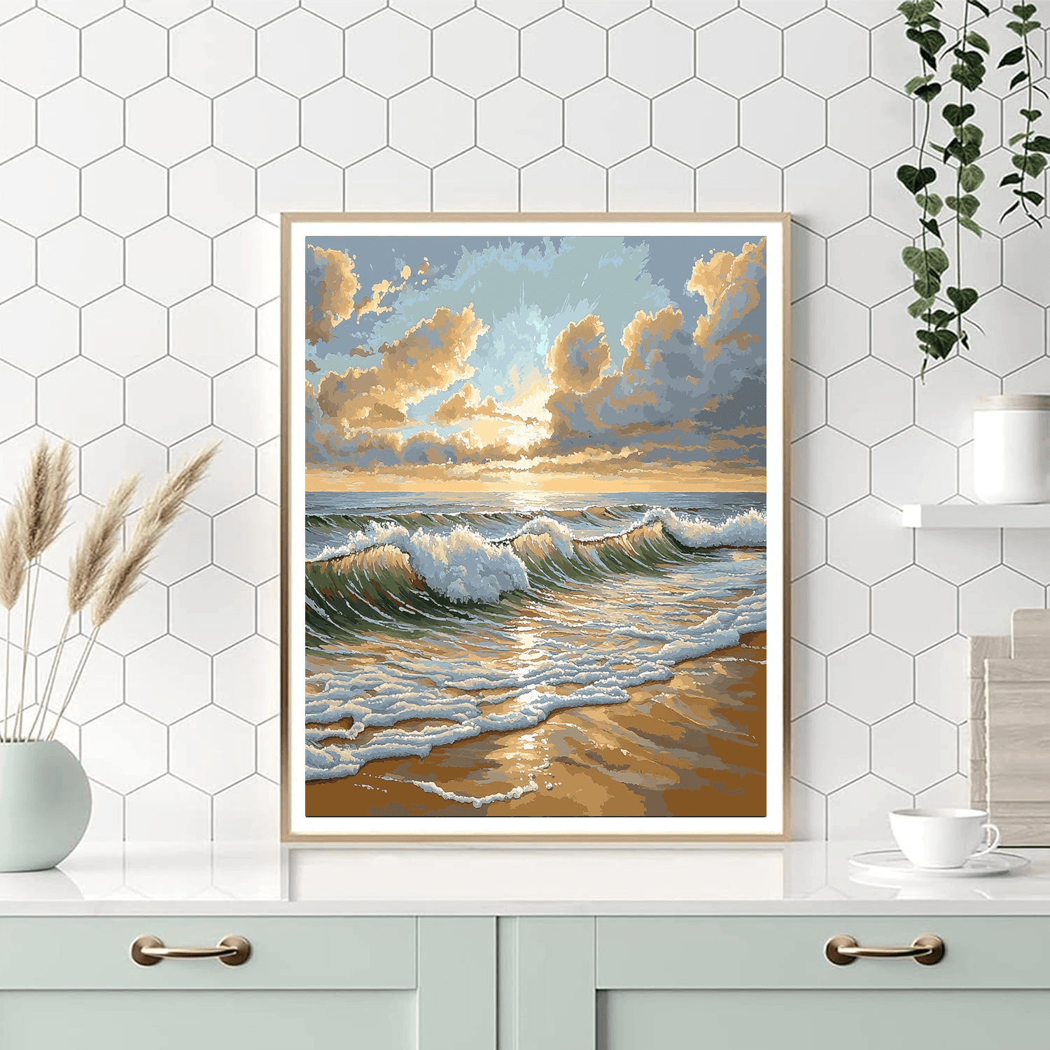 John Constable Inspired Seaside Afternoon Bliss  Paint By Color