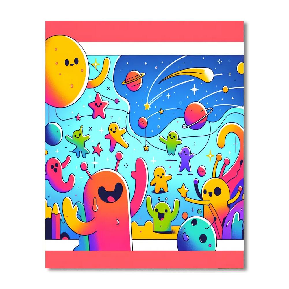 Silly Aliens Paint By Number