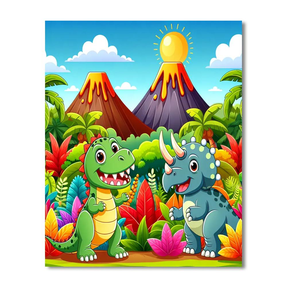 Dinosaur Playland Paint By Numbers Kits