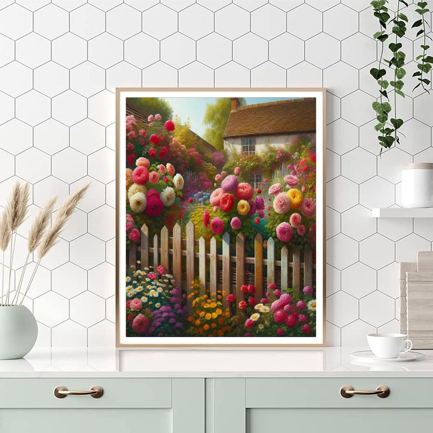 Cottage Garden Tranquility DIY Paint By Numbers