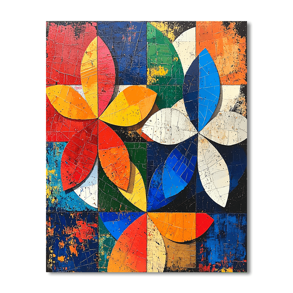 Damien Hirst Inspired Hirst's Floral Illusion  Paint By Numbers Art