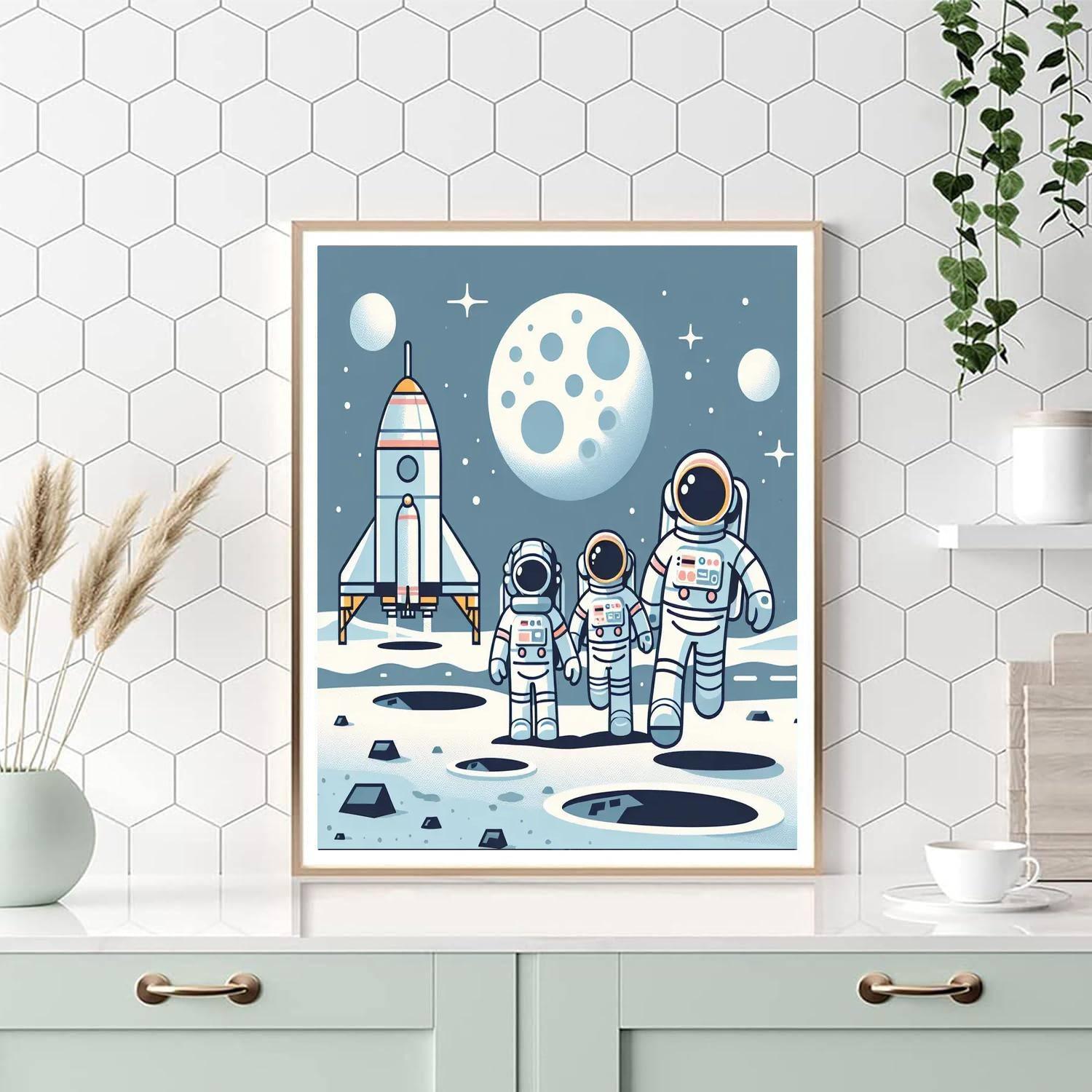 Lunar Landing Legends Paint By Number