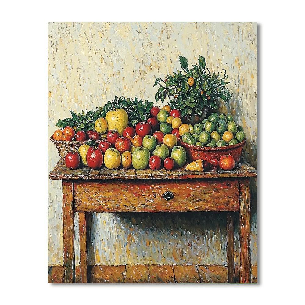 Paul Cézanne Inspired Rustic Fruit Harvest  Paint By Numbers