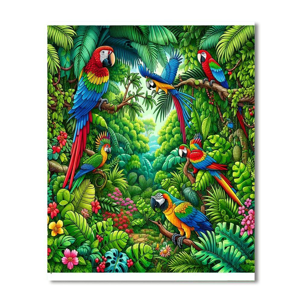 Lush Jungle Adventure Paint By Numbers