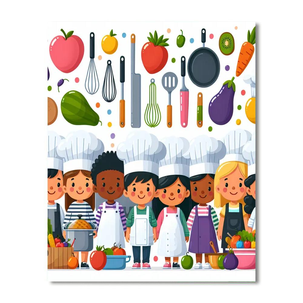 Culinary Kids Kitchen DIY Paint By Numbers