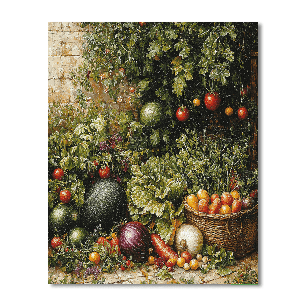 Pieter Bruegel The Elder Inspired Vintage Vegetable Garden  Paint By Color