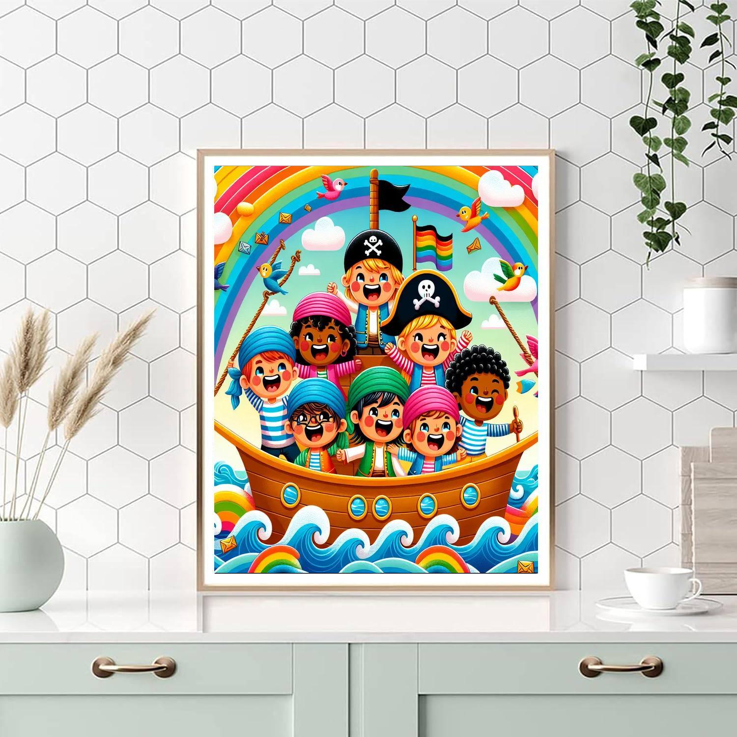 Sailing Adventures With Pirates Paint By Numbers