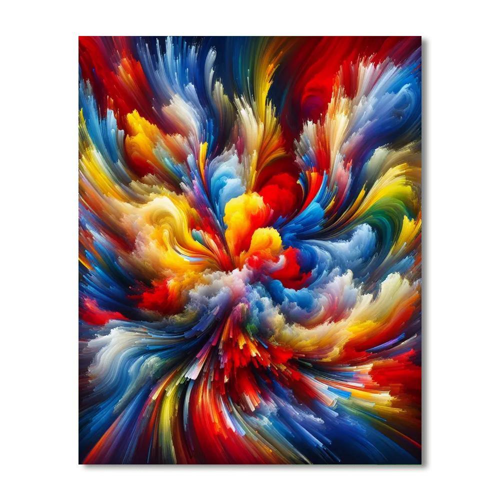Joyful Color Burst Paint By Numbers