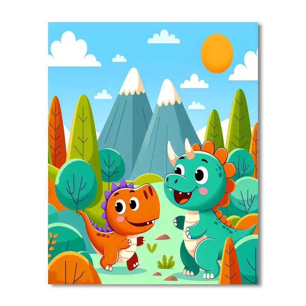 Adventures In Dino Valley Paint By Numbers