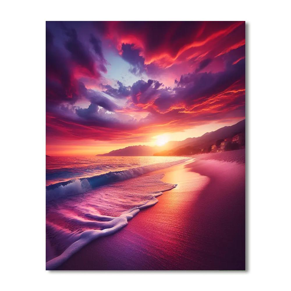 Mystical Coastal Sunset Numbered Painting Kits