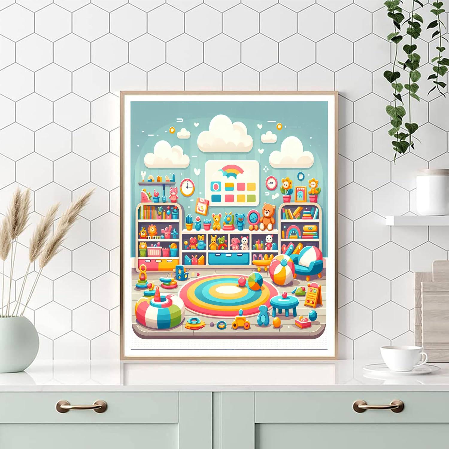 Rainbow Playroom Paint By Number