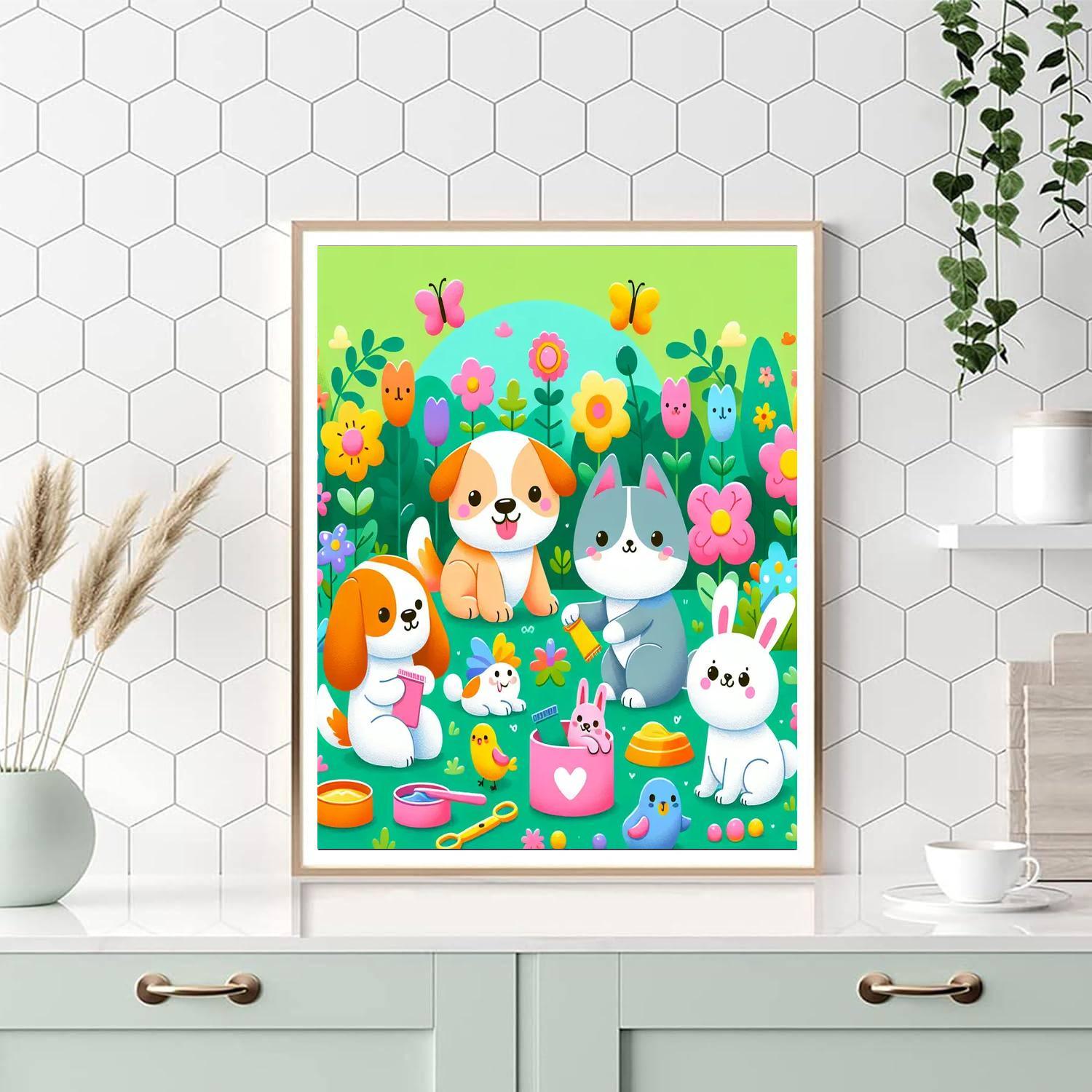 Fabulous Furry Friends Painting Number Kit