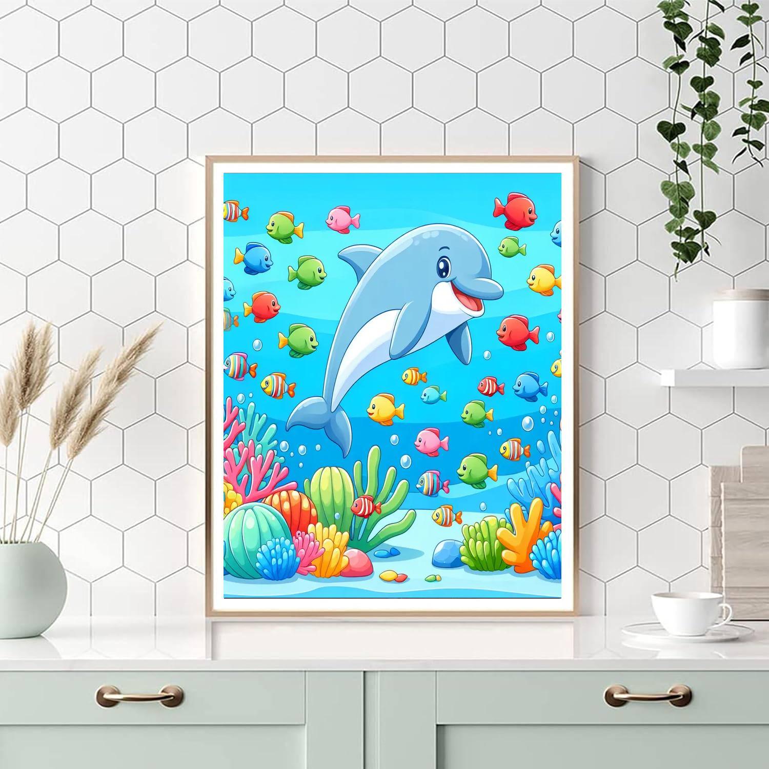 Underwater Color Splash Paint By Numbers Art