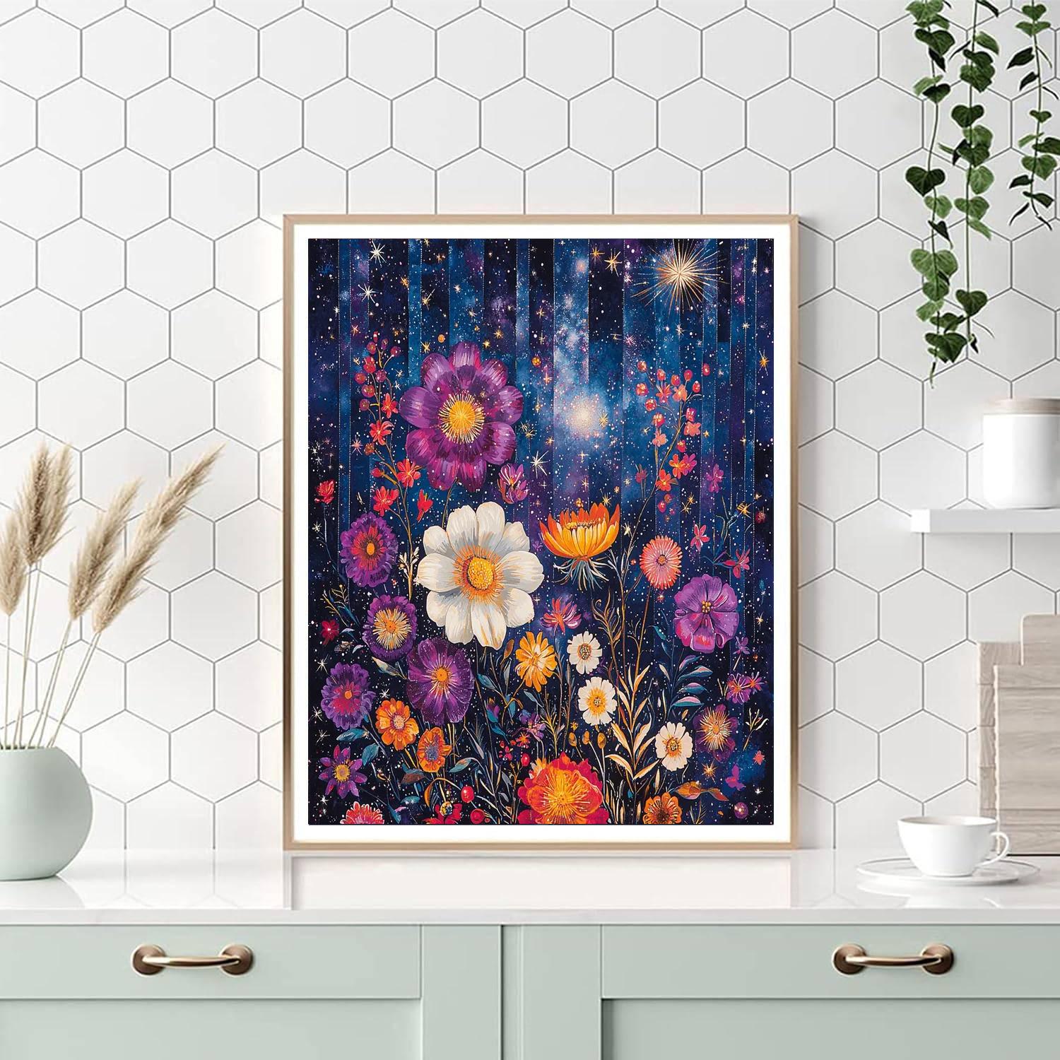 Frida Kahlo Inspired Celestial Petals  Paint By Color