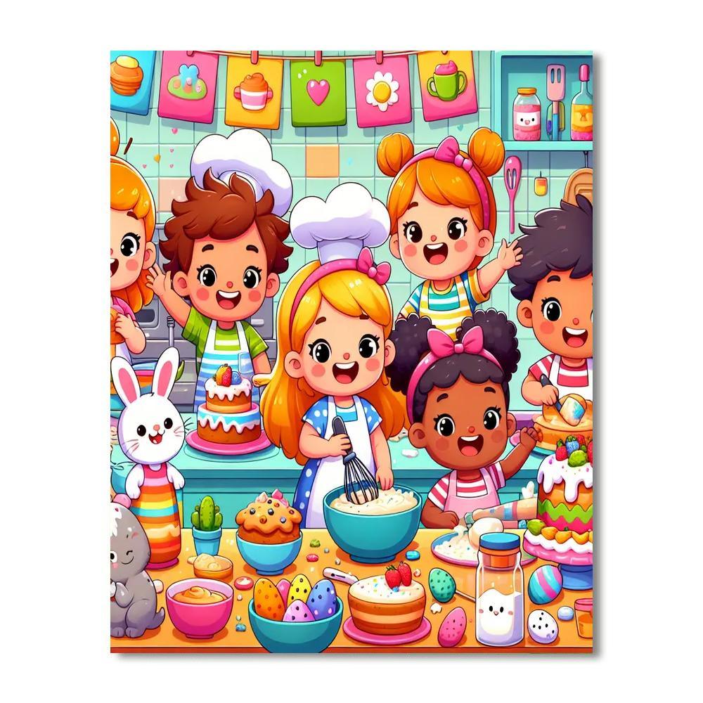 Baking With Friends Paint By Numbers Art