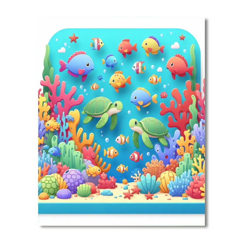 Ocean Reef Adventure Paint By Numbers Art