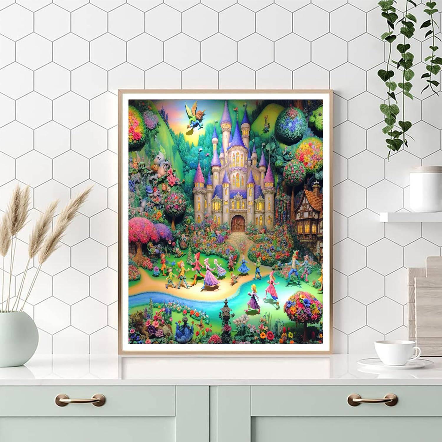 Enchanting Fantasy Castle Numbered Painting Kits