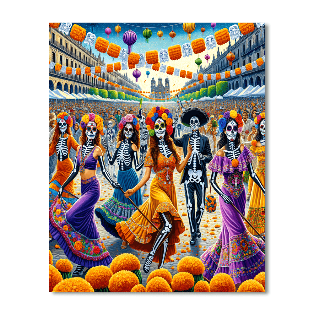 Day Of The Dead Parade - Mexico DIY Paint By Numbers